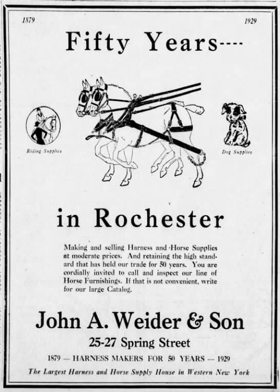 John A. Weider & Son celebrate 50 years of business in 1929