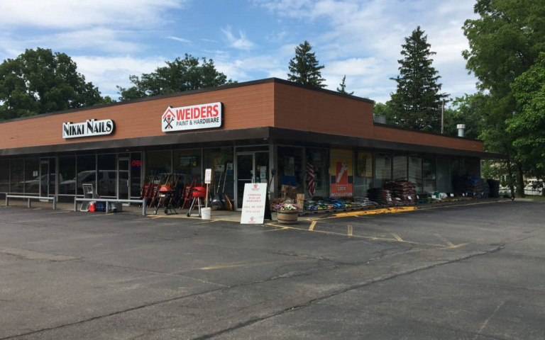 Picture of the store front of Weider's Paint & Hardware in Brighton