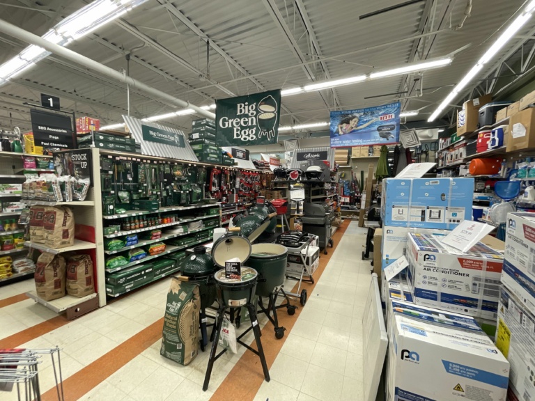 A picture of the grilling section at Weider's Ace Hardware in Honeoye Falls