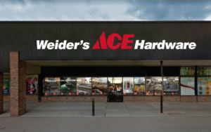 A mockup of the Weider' Ace Hardware Store front in Perinton