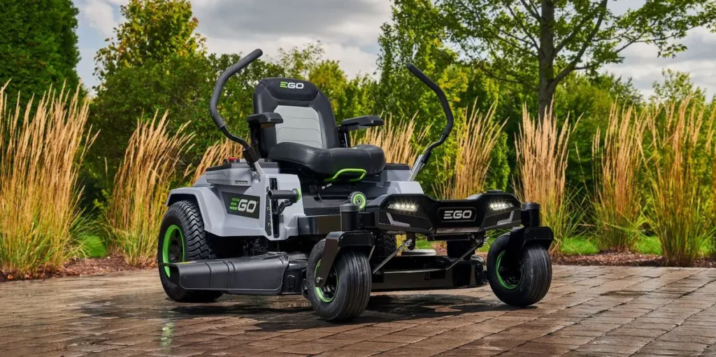 A Ego riding mower