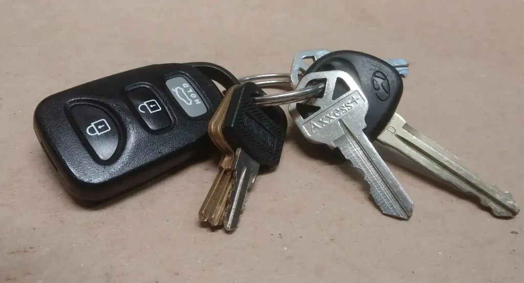 a picture of car keys